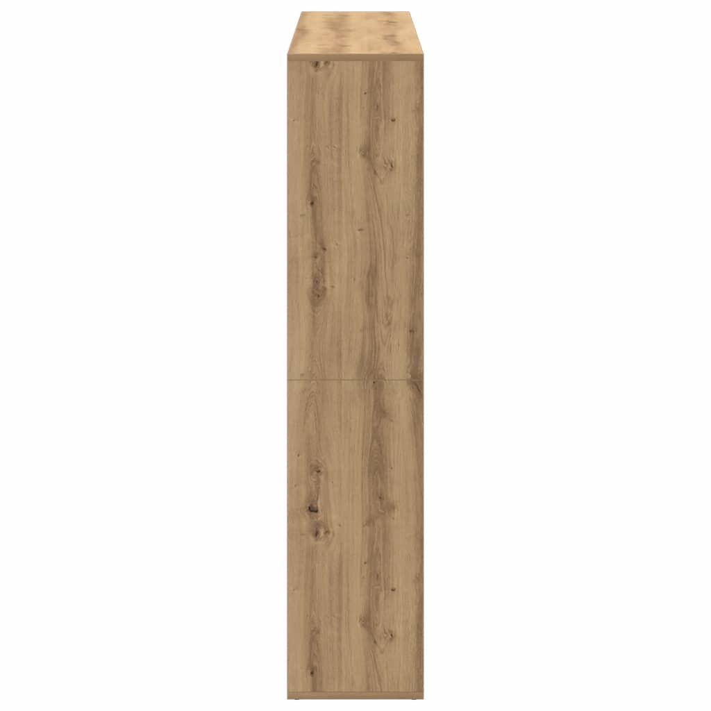 bogskab 102x29x143 cm konstrueret træ egetræslook