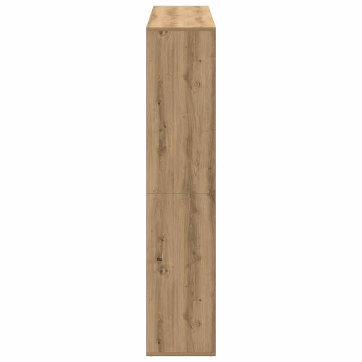 bogskab 102x29x143 cm konstrueret træ egetræslook