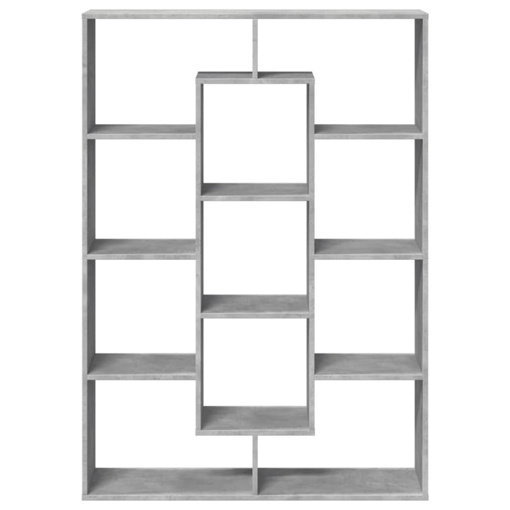 bogreol 102x29x143 cm konstrueret træ betongrå