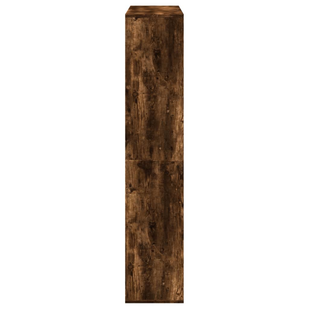 bogreol 102x29x143 cm konstrueret træ røget egetræ