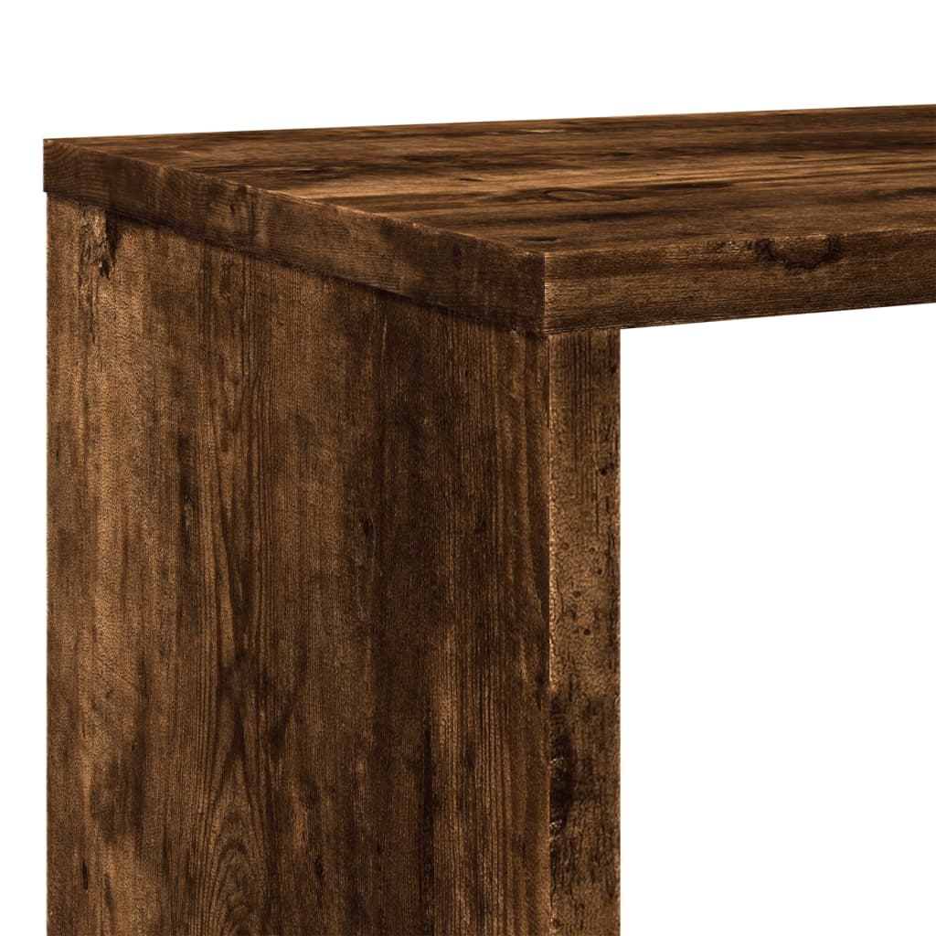 bogreol 102x29x143 cm konstrueret træ røget egetræ