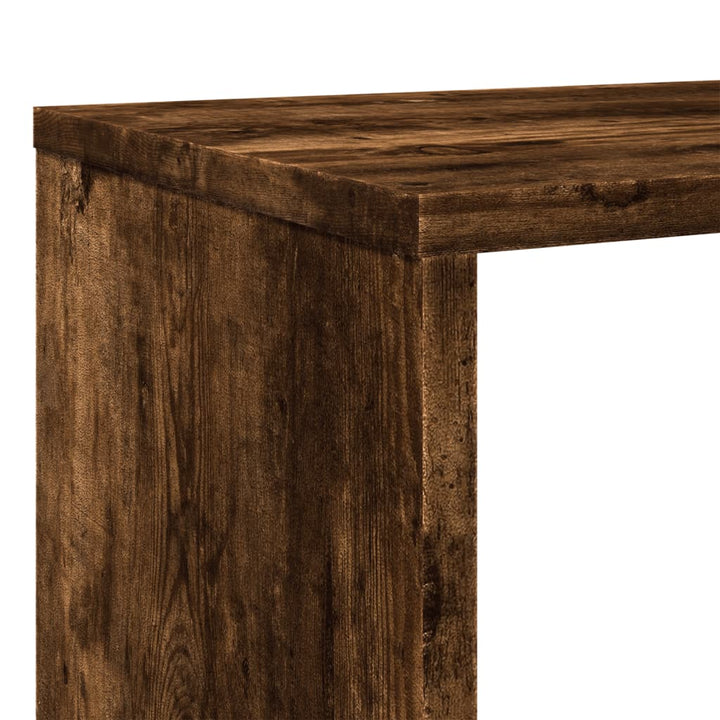 bogreol 102x29x143 cm konstrueret træ røget egetræ