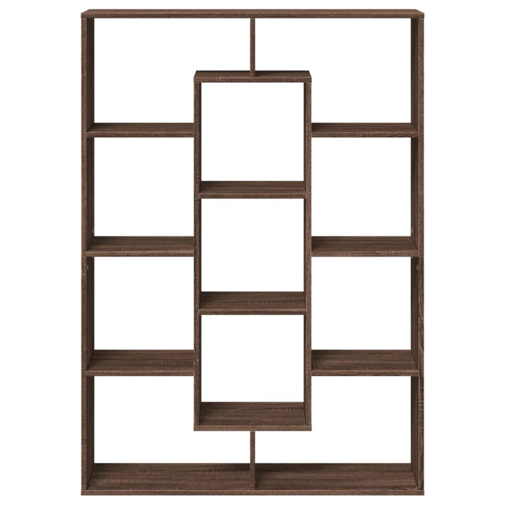 bogreol 102x29x143 cm konstrueret træ brun egetræ