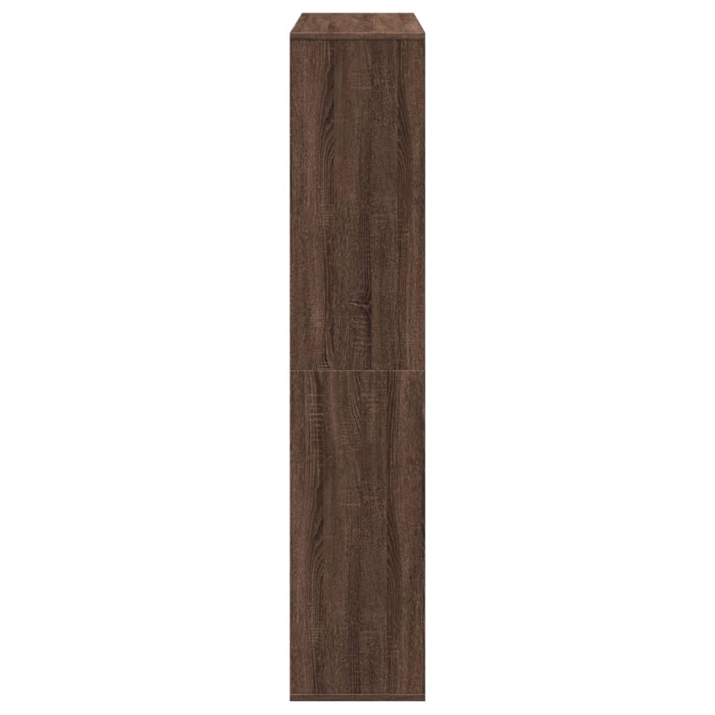 bogreol 102x29x143 cm konstrueret træ brun egetræ