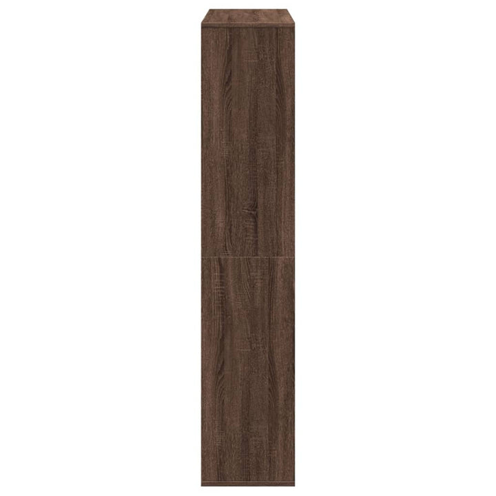 bogreol 102x29x143 cm konstrueret træ brun egetræ