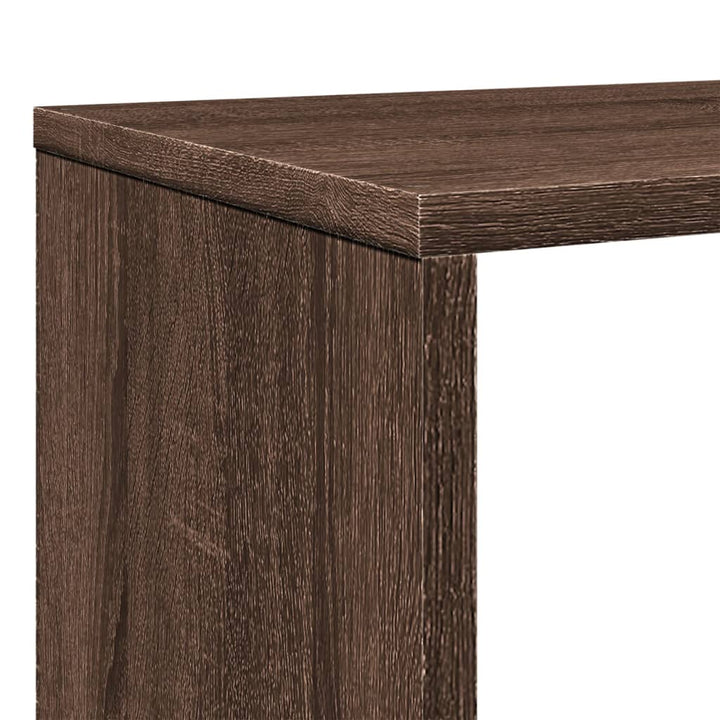 bogreol 102x29x143 cm konstrueret træ brun egetræ