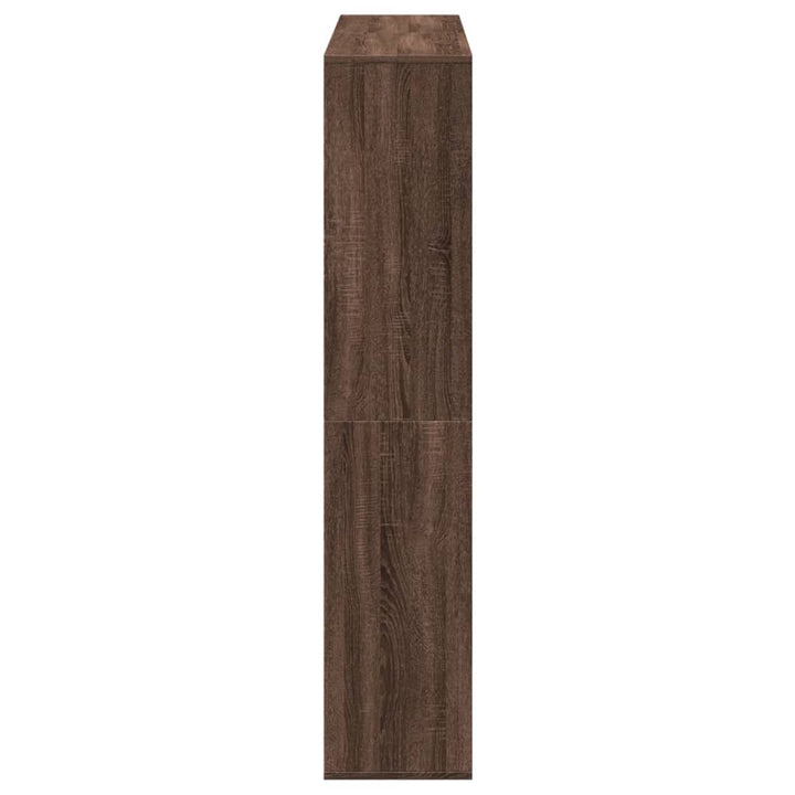 bogreol 132x29x141,5 cm konstrueret træ brun egetræ