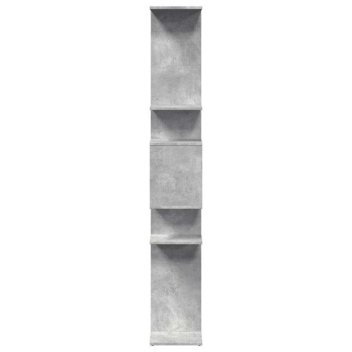 bogreol 92x29x188 cm konstrueret træ betongrå