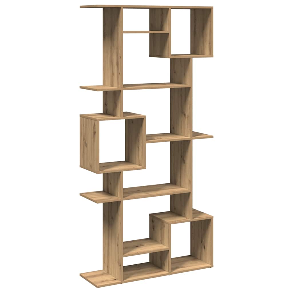 bogskab 92x29x188 cm konstrueret træ egetræsfarve