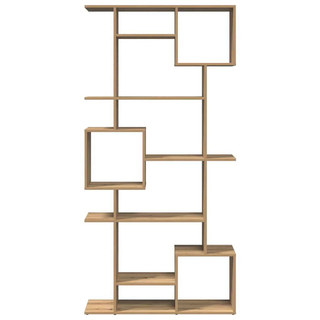 bogskab 92x29x188 cm konstrueret træ egetræsfarve