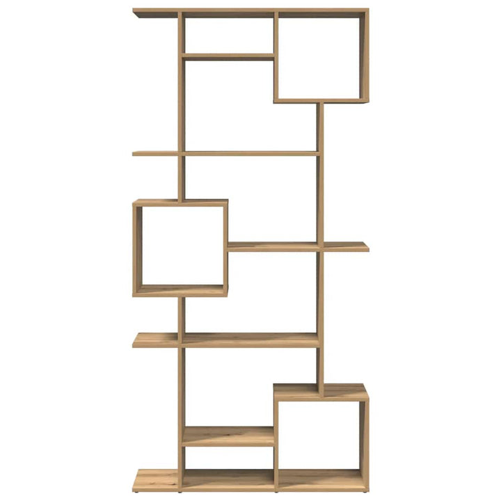 bogskab 92x29x188 cm konstrueret træ egetræsfarve