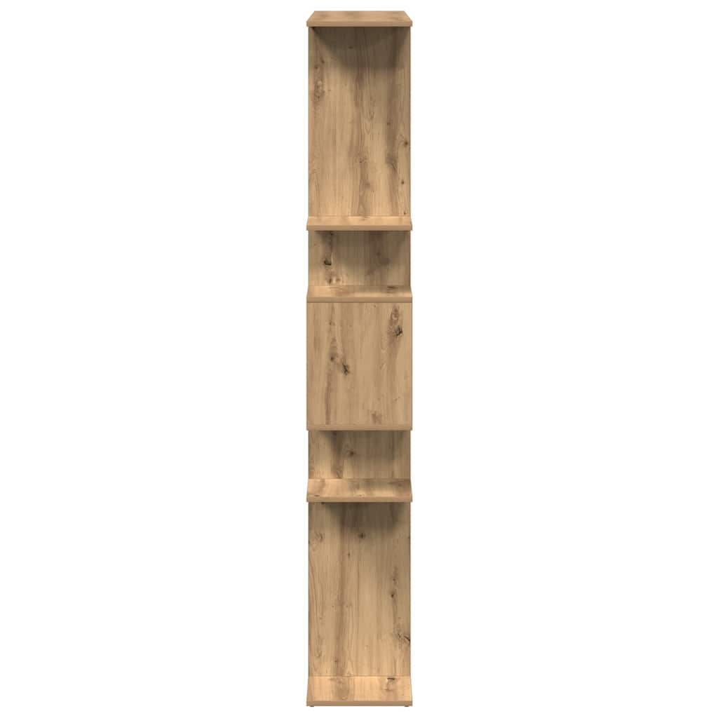 bogskab 92x29x188 cm konstrueret træ egetræsfarve
