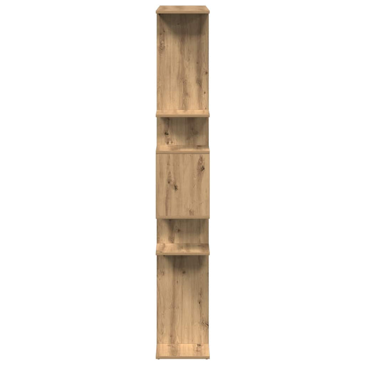 bogskab 92x29x188 cm konstrueret træ egetræsfarve
