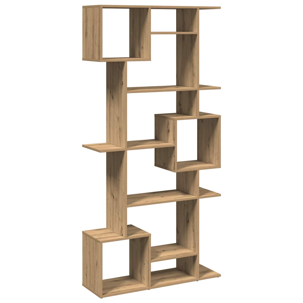 bogskab 92x29x188 cm konstrueret træ egetræsfarve