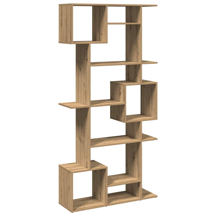 bogskab 92x29x188 cm konstrueret træ egetræsfarve