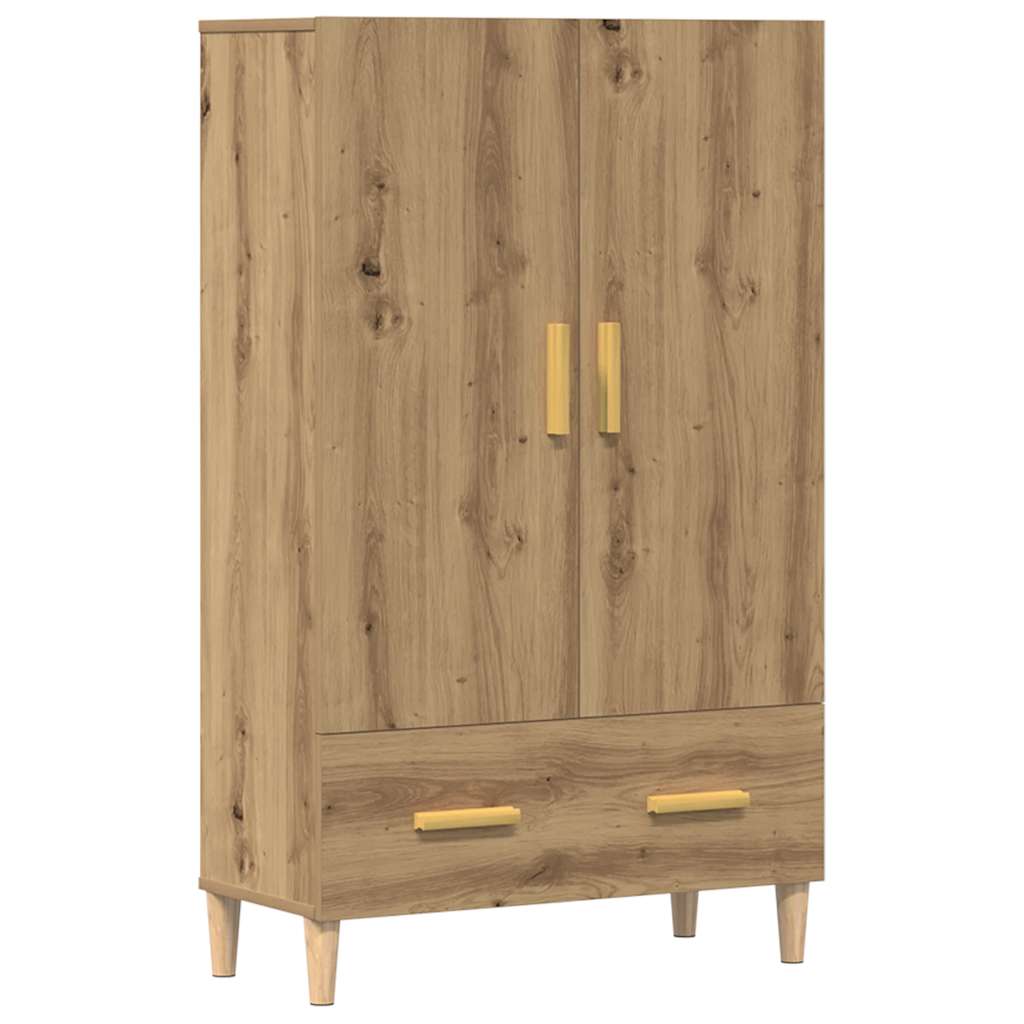 skab 70x31x115 cm konstrueret træ artisan egetræsfarve