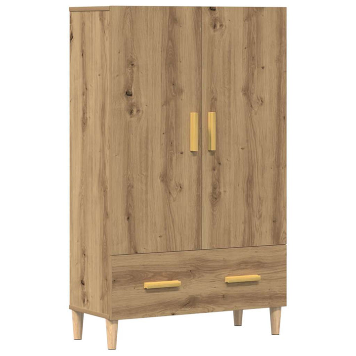 skab 70x31x115 cm konstrueret træ artisan egetræsfarve