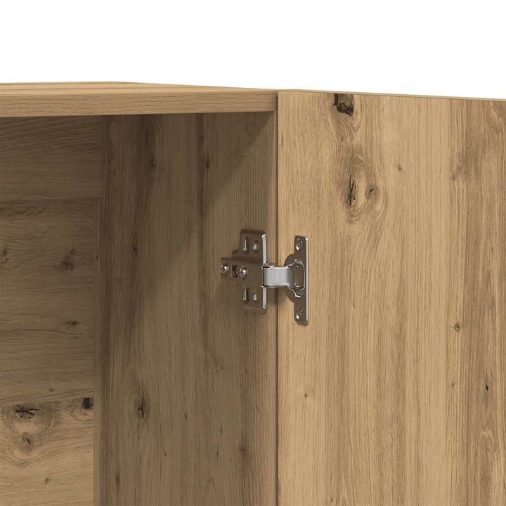 skab 70x31x115 cm konstrueret træ artisan egetræsfarve