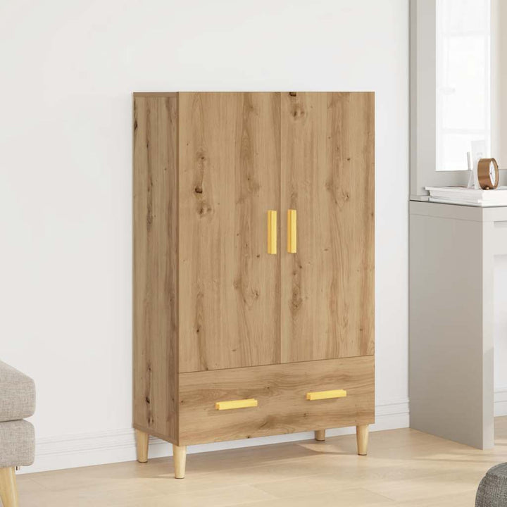 skab 70x31x115 cm konstrueret træ artisan egetræsfarve