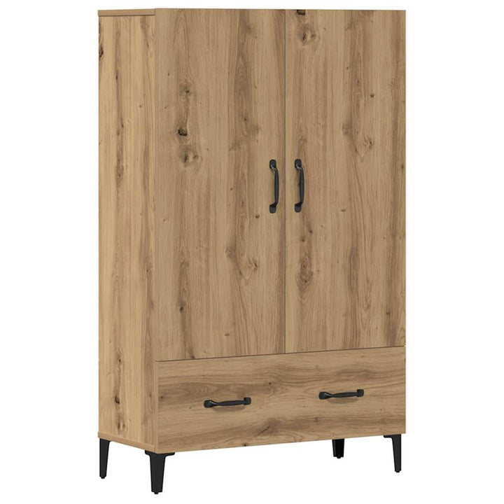 skab 70x31x115 cm konstrueret træ artisan egetræsfarve