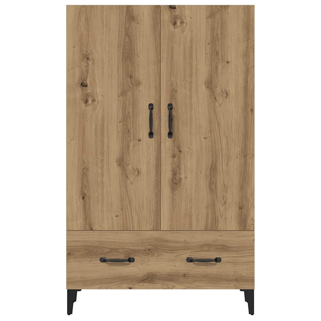 skab 70x31x115 cm konstrueret træ artisan egetræsfarve