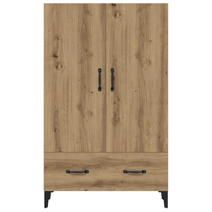 skab 70x31x115 cm konstrueret træ artisan egetræsfarve