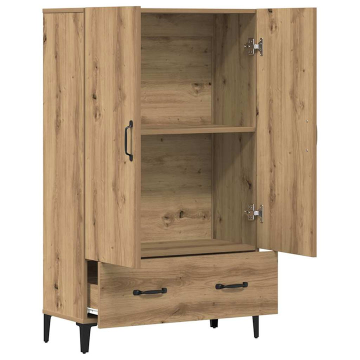 skab 70x31x115 cm konstrueret træ artisan egetræsfarve