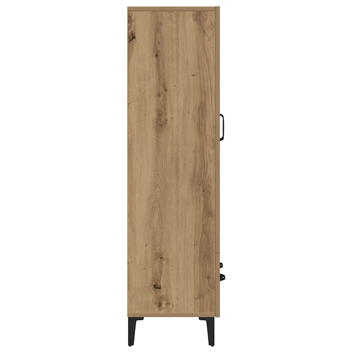 skab 70x31x115 cm konstrueret træ artisan egetræsfarve