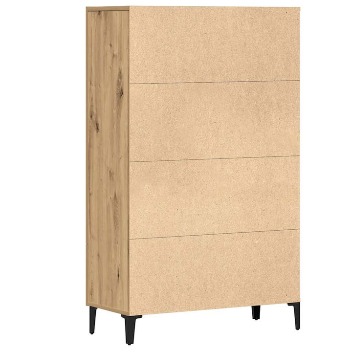 skab 70x31x115 cm konstrueret træ artisan egetræsfarve
