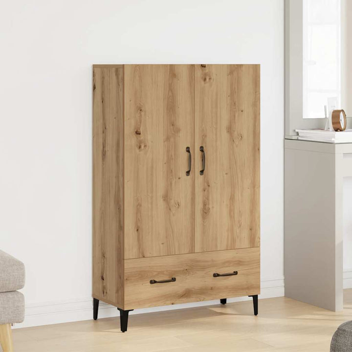 skab 70x31x115 cm konstrueret træ artisan egetræsfarve