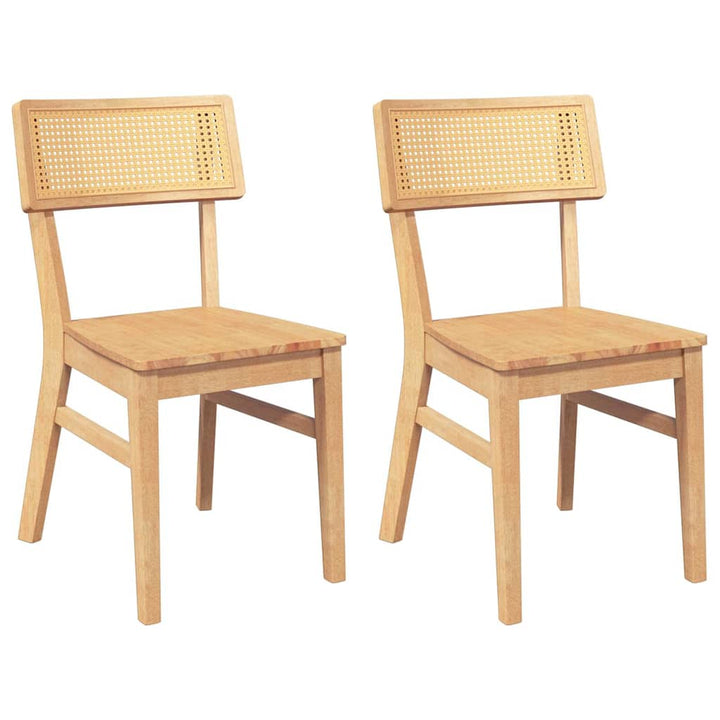 spisebordsstole 2 stk. massivt gummitræ
