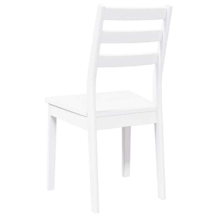 spisebordsstole 2 stk. massivt gummitræ hvid