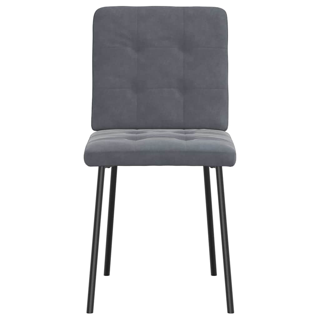 spisebordsstole 4 stk. velour mørkegrå