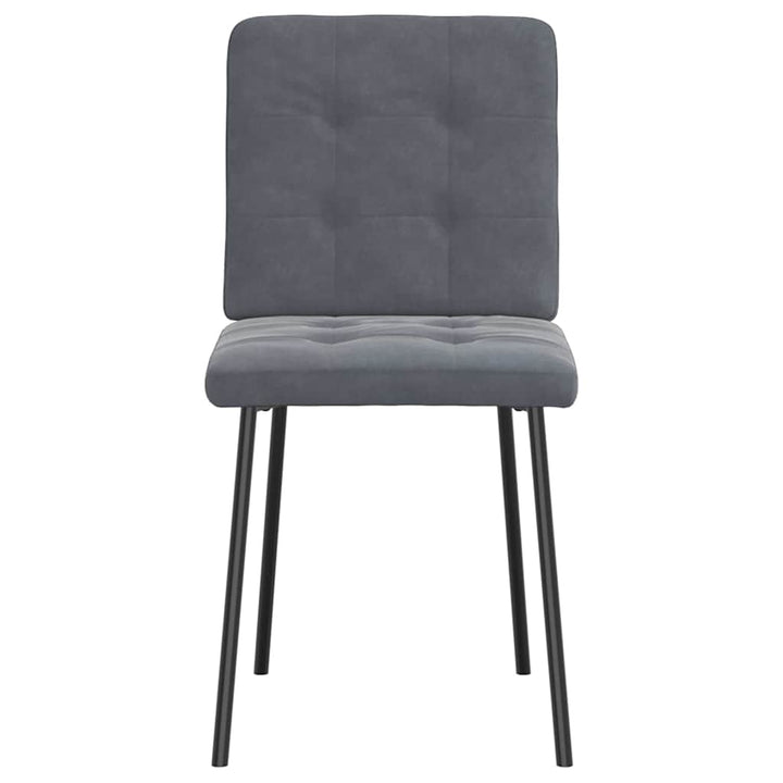 spisebordsstole 4 stk. velour mørkegrå
