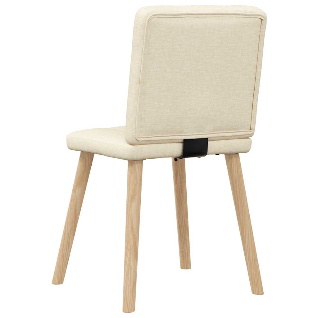 spisebordsstole 4 stk. stof cremefarvet
