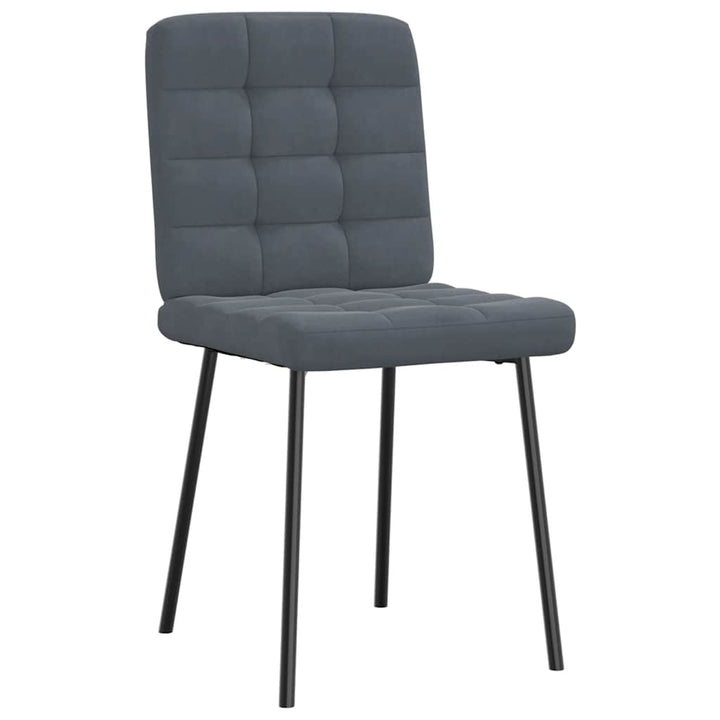 spisebordsstole 4 stk. velour mørkegrå