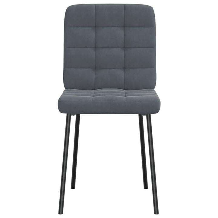spisebordsstole 4 stk. velour mørkegrå
