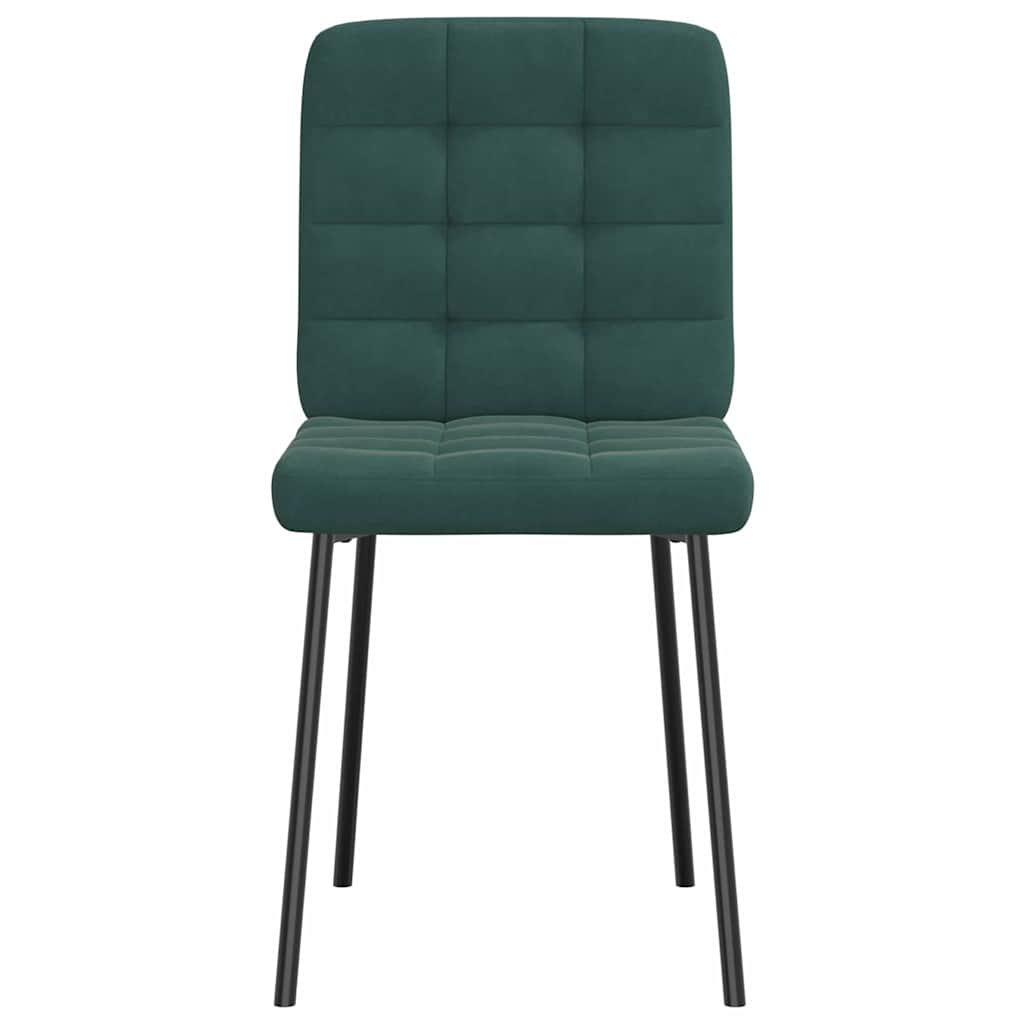 spisebordsstole 4 stk. velour mørkegrøn