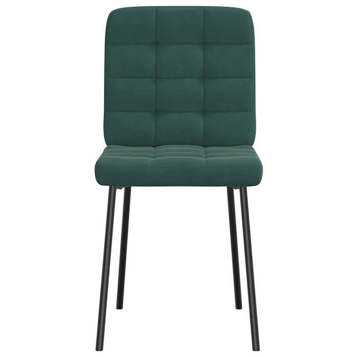 spisebordsstole 4 stk. velour mørkegrøn