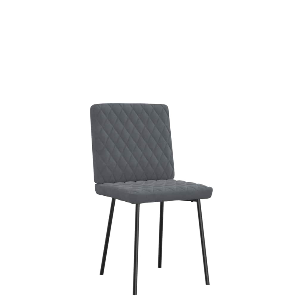 spisebordsstole 4 stk. velour mørkegrå