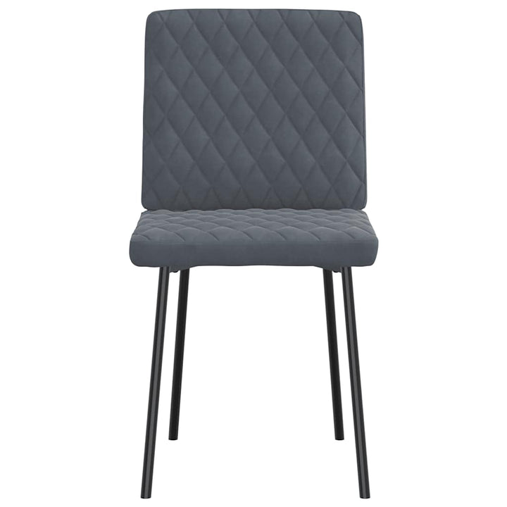 spisebordsstole 4 stk. velour mørkegrå
