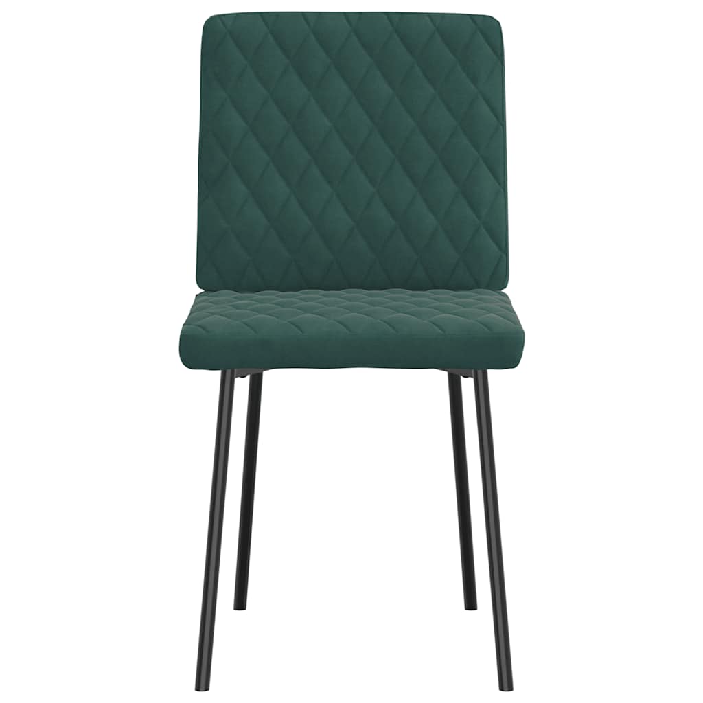 spisebordsstole 4 stk. velour mørkegrøn