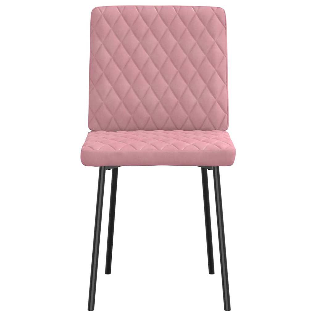 spisebordsstole 4 stk. velour lyserød