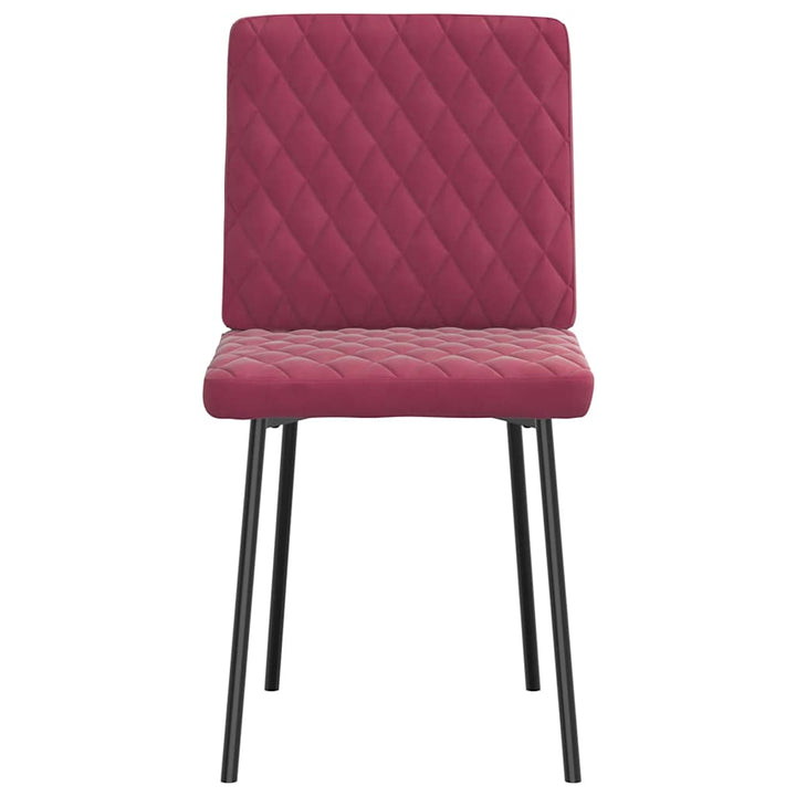 spisebordsstole 4 stk. velour vinrød