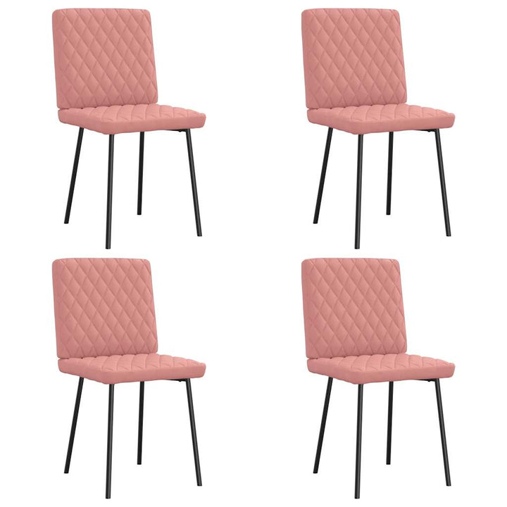 Spisebordsstole 4 stk Pink kunstlæder