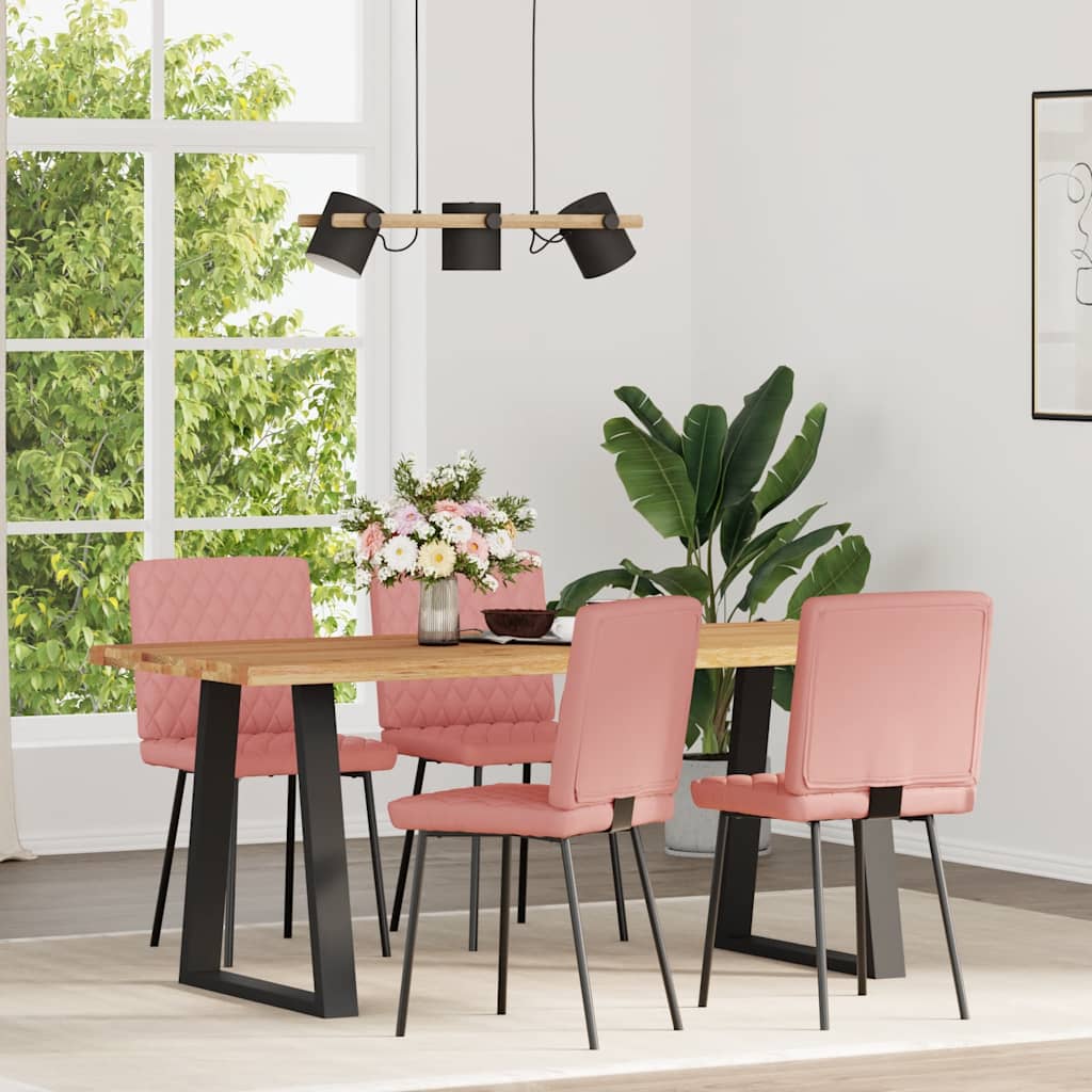 Spisebordsstole 4 stk Pink kunstlæder