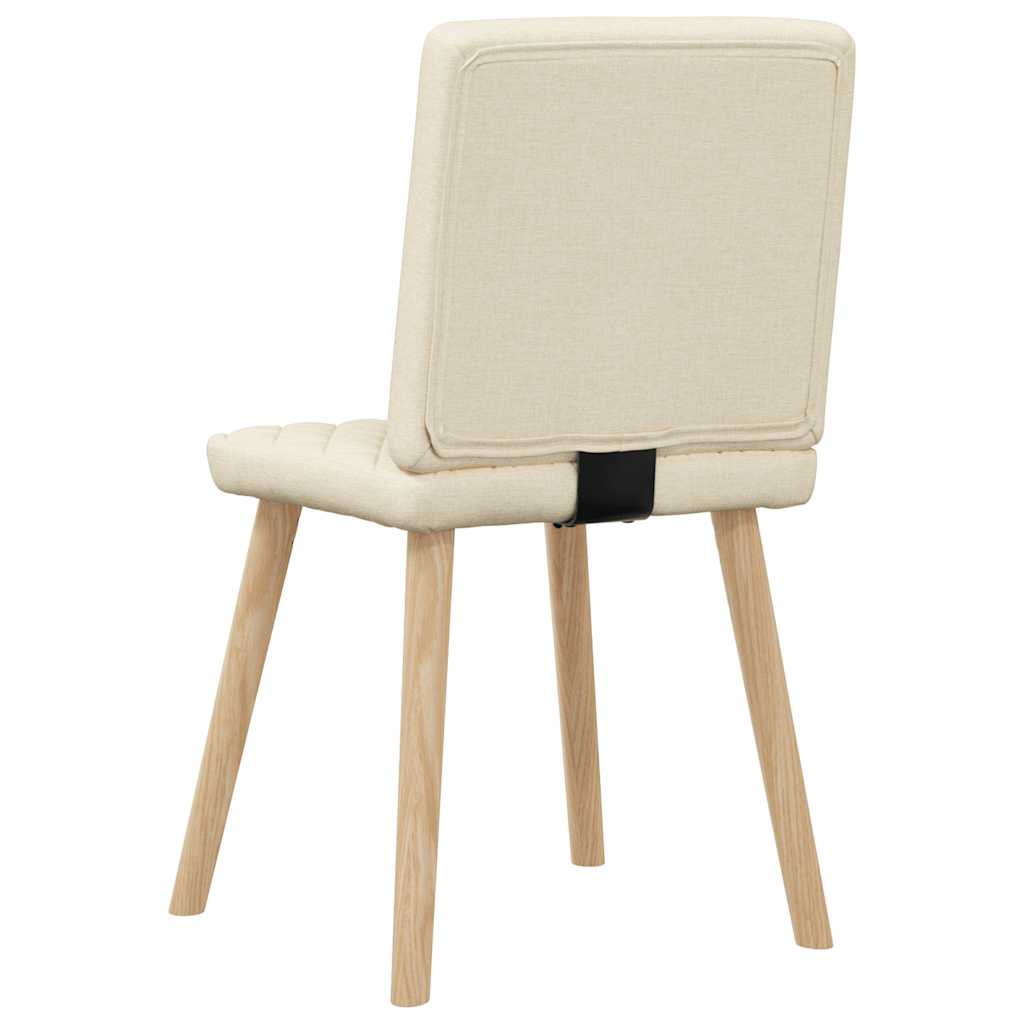 spisebordsstole 4 stk. stof cremefarvet