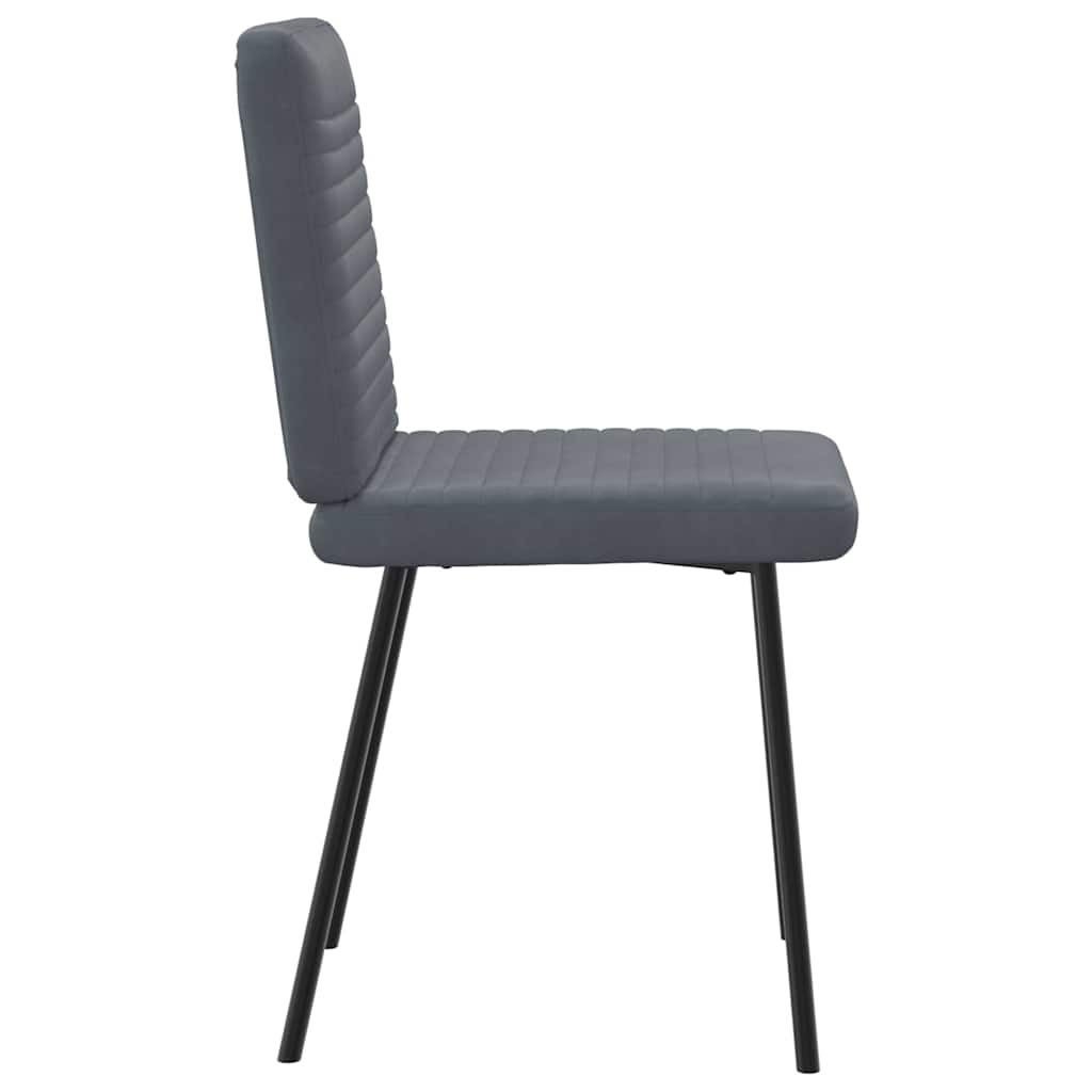 spisebordsstole 4 stk. velour mørkegrå