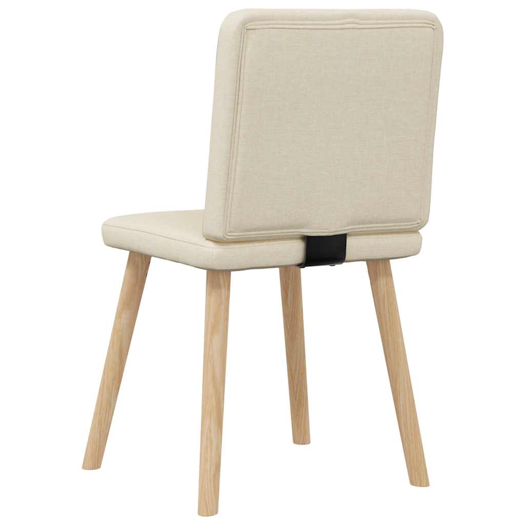 spisebordsstole 4 stk. stof cremefarvet