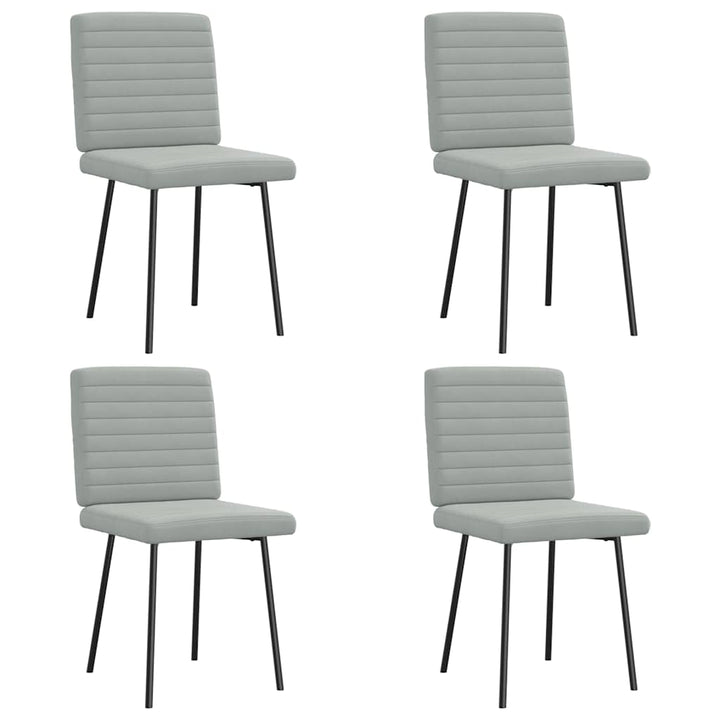 spisebordsstole 4 stk. velour lysegrå